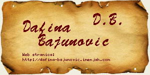 Dafina Bajunović vizit kartica